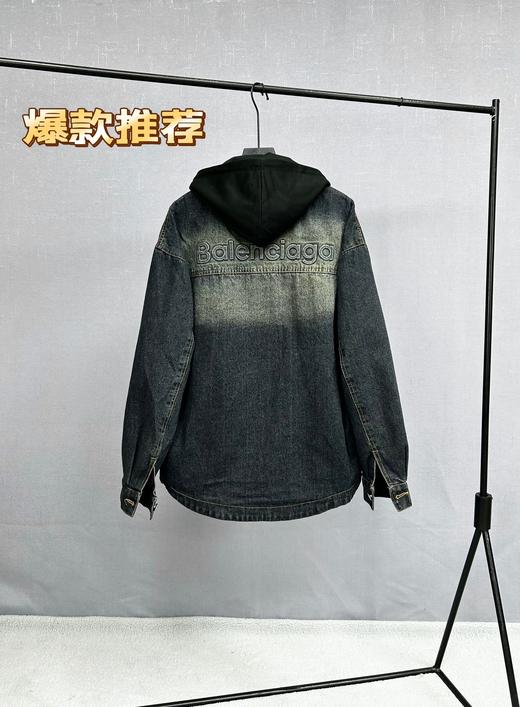 点此购买 巴黎世家秋冬季加绒男女款做旧牛仔外套 yg 270170 商品图1