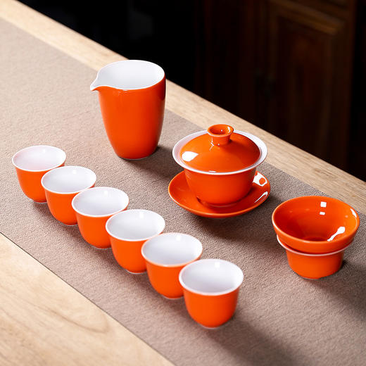 心想事橙-盖碗茶具套组 商品图2