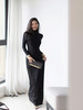 CG｜silk Jersey turtleneck MAXI Dress 真丝高领长袖针织连衣裙［ 黑 ] 商品缩略图0