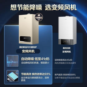美的绿音一级低噪壁挂炉天然气供暖燃气热水器地暖采暖家用锅炉省气恒温洗浴分段燃烧R05系列 L1GB20-R05 天然气