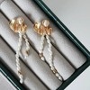 pearlside	金属花边珍珠流苏耳饰 商品缩略图0