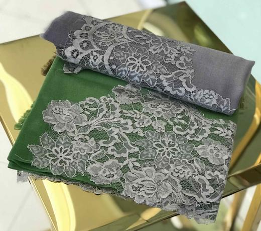 优品堂【踌躇满志】羊毛蕾丝围巾 商品图7