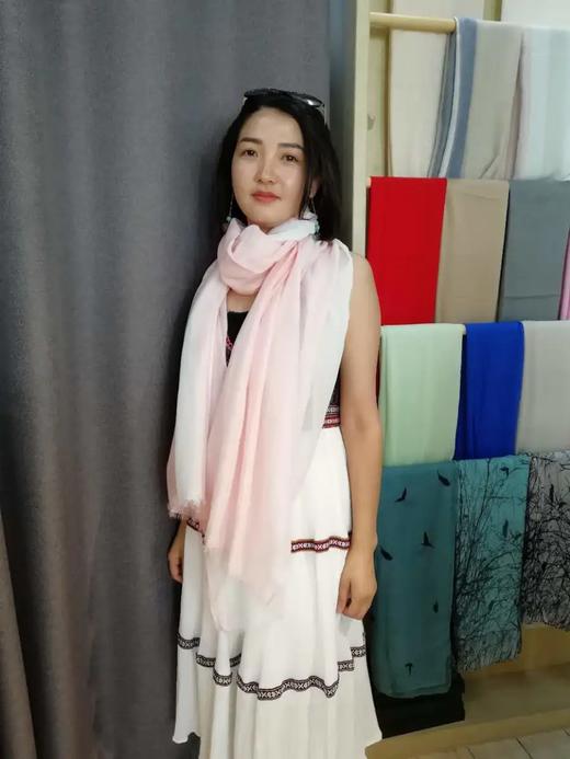 竹纤维全竹竖条拼色时尚围巾035 商品图1