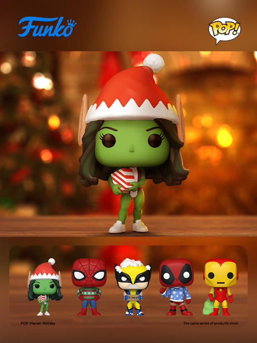 Funko POP Marvel Holiday美漫漫威英雄假日女浩克手办 72189 商品图1