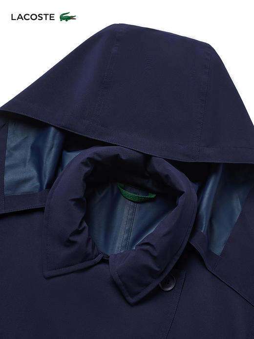 【海南专供价】Lacoste法国鳄鱼女装新款时尚休闲腰带连帽风衣外套BF0062-98 商品图2