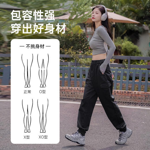 骆驼女装工装裤男春秋季户外情侣休闲裤直筒束脚潮牌宽松黑色耐磨MG122C7628_M13BAWI111_M13CAR2082_MG122C7628A 商品图2