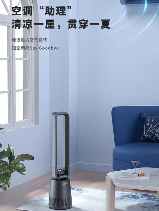 【小家电】大宇（DAEWOO）韩国大宇无叶风扇空气净化扇节能低噪电扇落地扇家用立式塔扇遥控 F10PRO HF 商品图6