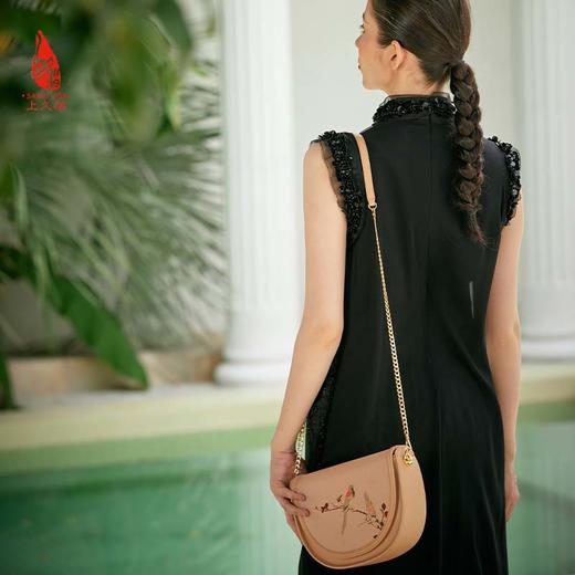 SAINTJOY/上久楷 宋锦斜背包 鹊上枝头 BWS23B0902 商品图5