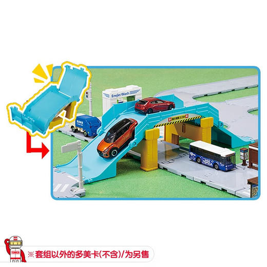 多美卡NO.209577小镇路桥交叉路口道路套组 商品图2