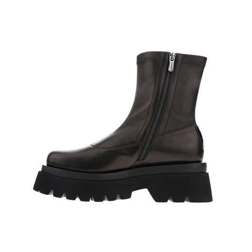 sheme新生系列进口弹力羊皮面料修饰腿型休闲时尚女士弹力短靴可定制 商品图1