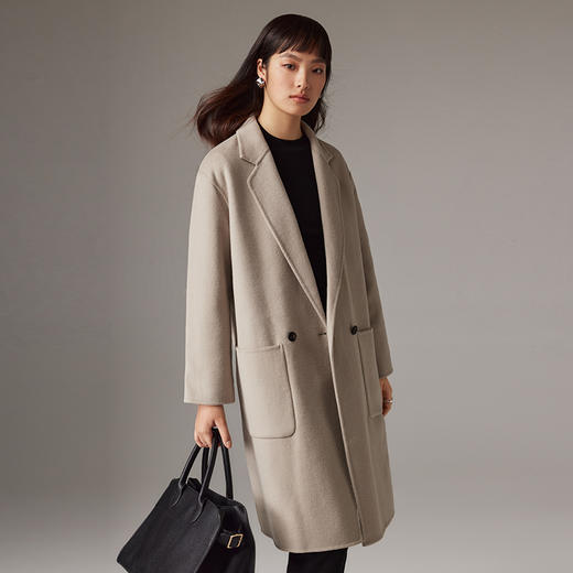 IN AND ON 经典显瘦手工羊毛大衣22602 商品图6