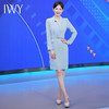 IWY/蓝色西装连衣裙女时尚通勤职业装端庄大气主持人正装Q761-L 商品缩略图3