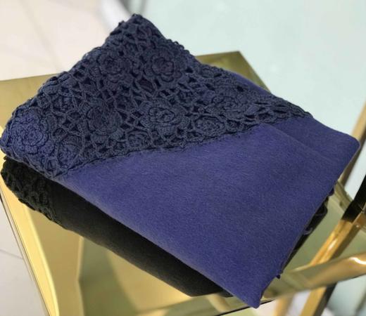 优品堂【楚楚动人】羊毛勾花🌸披肩围巾两用 商品图4