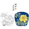【大彩图】李晓明工笔画白描底稿小品《姚黄》牡丹临摹勾线花鸟线稿K011 商品缩略图0