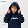 【加绒】马克珍妮男女童宽松撞色字母连帽卫衣儿童冬装上衣231550 商品缩略图4