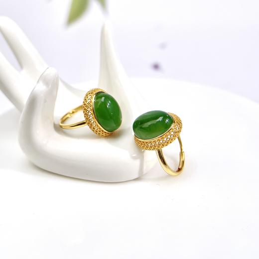 DS925碧玉戒指-镂空全包蛋面15*18#9A1 商品图0