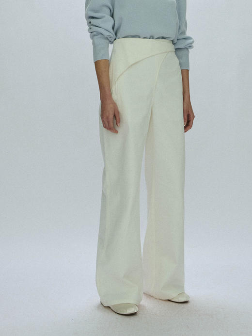 Viktoria Chan｜AW23064 Felda folded jeans [ 白 ] 商品图6