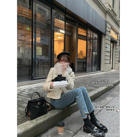 金蘑菇菇 Barneys月光晚宴 香香子/ 质感香香 遮肉显瘦羊毛外套 商品图2