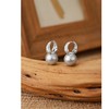Oflye潮流饰品 法式复古真多麻灰珍珠耳钉女小众气质耳环 商品缩略图3