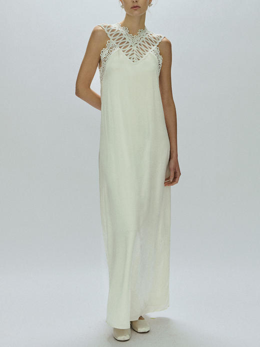 Viktoria Chan | AW23032 Amalia silk dress [ 真丝连衣裙 白 / 黑 ] 商品图4