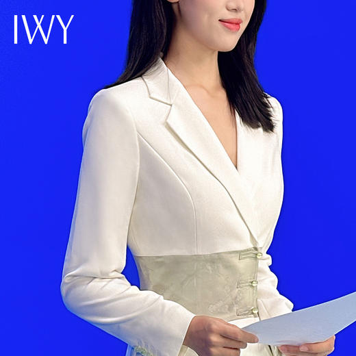 IWY/复古中国风洋装女优雅大气主持人上镜正装礼服高端FYQ236-W 商品图4