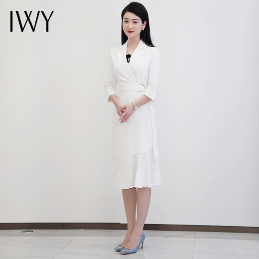 IWY/白色法式洋装女高级感通勤案场接待工作服职业正装Q772-W 商品图3