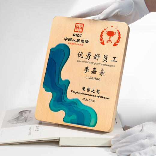 实木创意奖牌定制定做木质授权牌定制表彰奖章荣誉牌匾定 商品图2