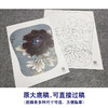 【大彩图】李晓明工笔画白描底稿宫扇《墨花魁》牡丹临摹勾线花鸟线稿K009 商品缩略图1