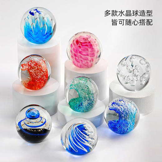 创意水晶奖杯定制琉璃儿童礼物篮球发光荣誉颁奖纪念海浪奖杯订制 商品图0