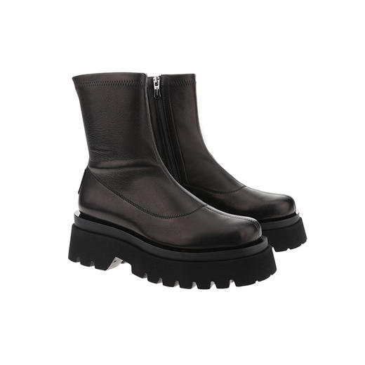 sheme新生系列进口弹力羊皮面料修饰腿型休闲时尚女士弹力短靴可定制 商品图5