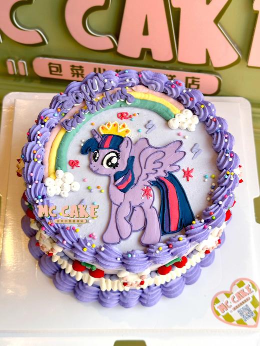紫色小马宝莉手绘蛋糕 商品图1