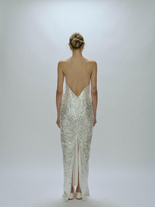 Viktoria Chan｜AW23084 Elisa sequin gown  [ 银亮片 ] 商品图1