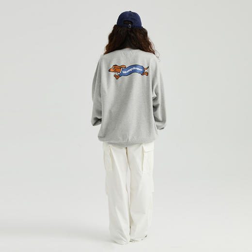 WassupHouse 腊肠狗奔跑印花圆领卫衣 商品图3