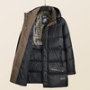 【白鸭绒】【新款DSF】大依优型大码连帽黑金羽绒服白鸭绒羽绒服中长款保暖加厚加肥加大上衣男士外套胖子 商品缩略图2