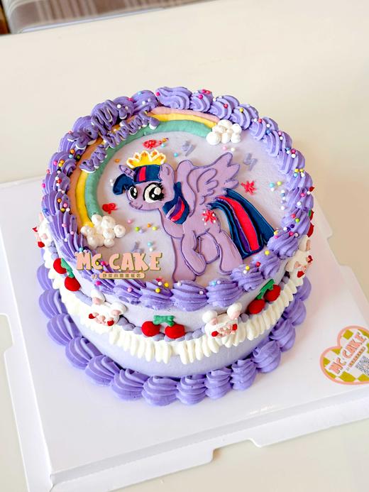 紫色小马宝莉手绘蛋糕 商品图2