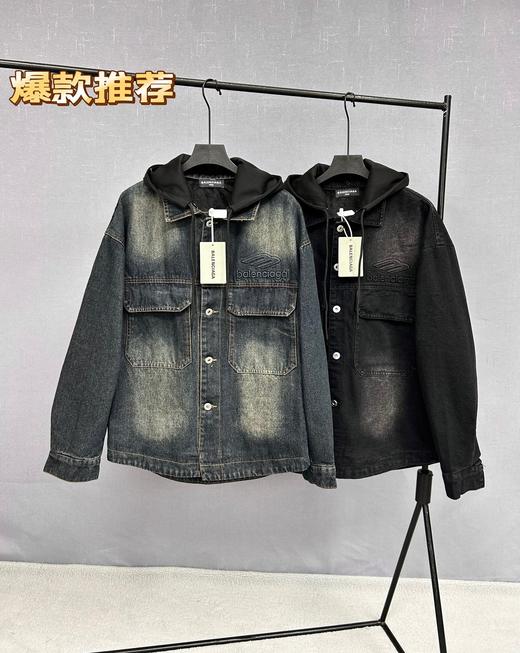 点此购买 巴黎世家秋冬季加绒男女款做旧牛仔外套 yg 270170 商品图0