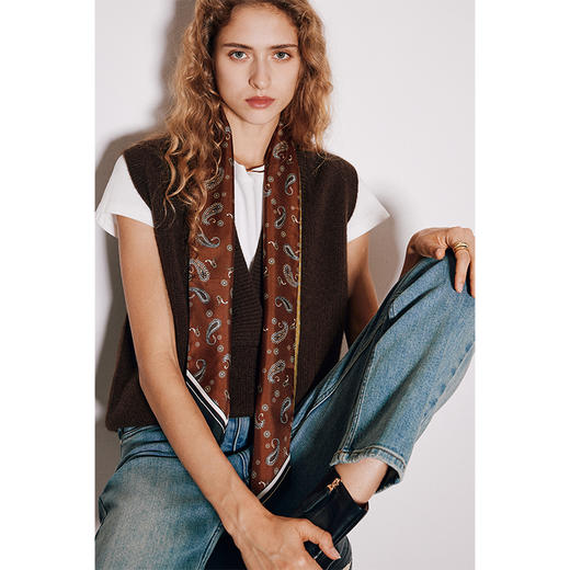 【可可推荐】质地柔软真丝丝巾 舒适轻盈羊毛丝巾 经典佰搭 保暖实用 商品图7