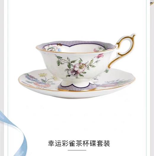 【6F】WEDGWOOD威基伍德 幸运彩雀茶杯碟小雀幸精致奢华骨瓷单人茶具 商品图0