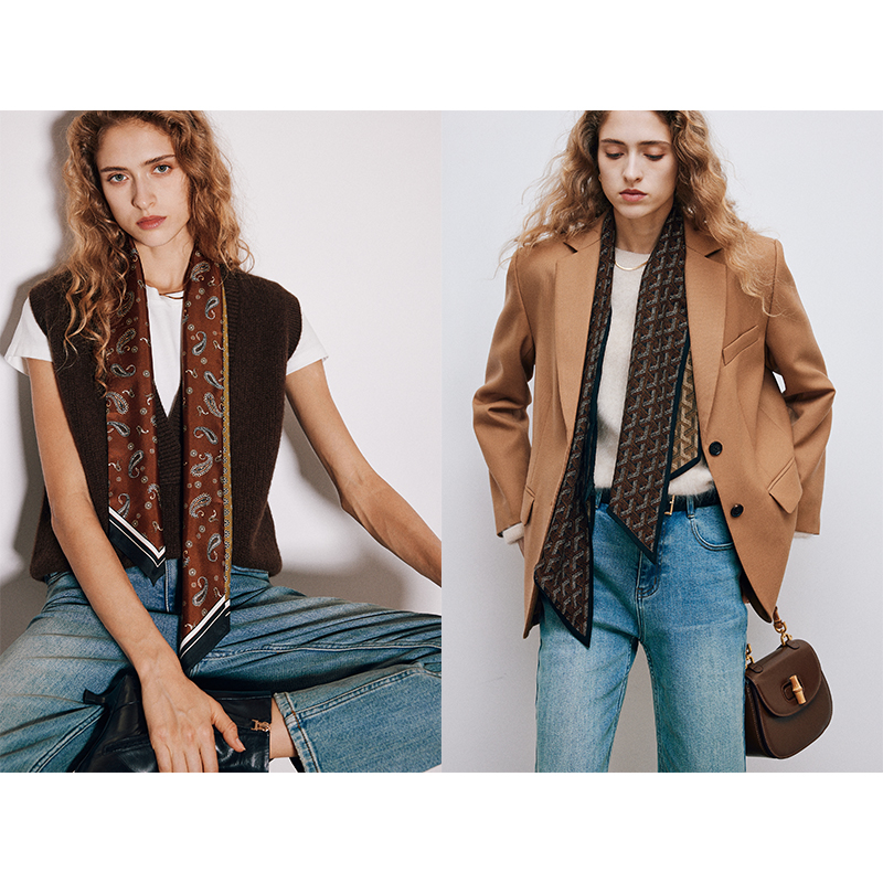 【可可推荐】质地柔软真丝丝巾 舒适轻盈羊毛丝巾 经典佰搭 保暖实用