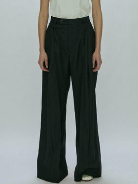 Viktoria Chan｜AW23053 Kyle grandpa trousers [ 黑 ]