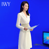 IWY/复古中国风洋装女优雅大气主持人上镜正装礼服高端FYQ236-W 商品缩略图1