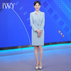 IWY/蓝色西装连衣裙女时尚通勤职业装端庄大气主持人正装Q761-L 商品缩略图2