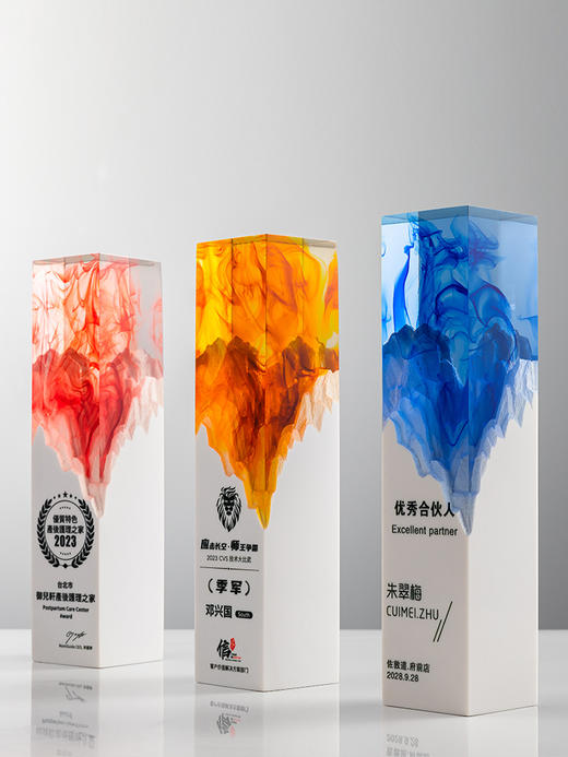 2023新款创意树脂水晶奖杯定制定做荣誉优秀员工年会颁奖纪念订做 商品图2