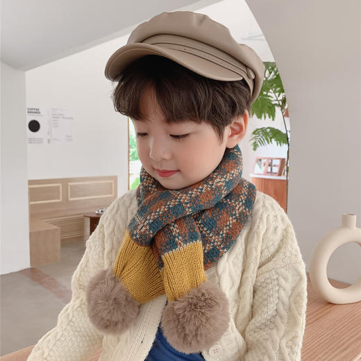 【温柔秋冬，守护儿童温暖的围绕】韩版格子设计，时尚潮流的标杆。宝贝们的脖颈像少女心一样温柔细腻，男童女童都能穿出时尚范。秋冬季不再寒冷给予你的关怀！ 商品图0