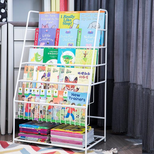 SX008款爆款书香益家儿童书架铁艺绘本展示架简易多功能玩具收纳 商品图11