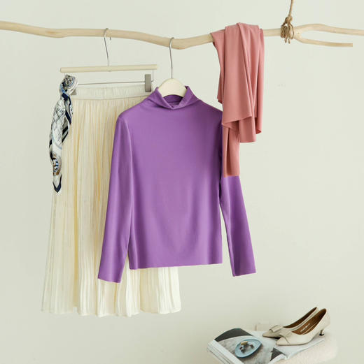 女款德绒4.0版蚕丝恒温衣（高领） 商品图7