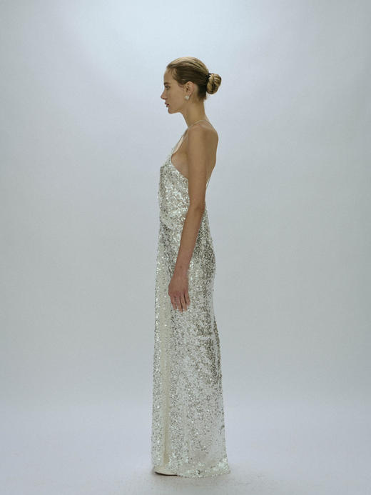 Viktoria Chan｜AW23084 Elisa sequin gown  [ 银亮片 ] 商品图2