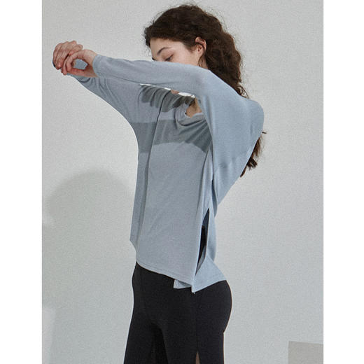 跃牌【洛水之神系列】网纱透气瑜伽服上衣跑步长袖宽松速干t恤 HN198 商品图1