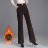 MYX-XS-6056-Y，金丝条绒阔腿裤2023年冬季新款休闲裤时尚高腰直筒加绒加厚保暖裤 商品缩略图6