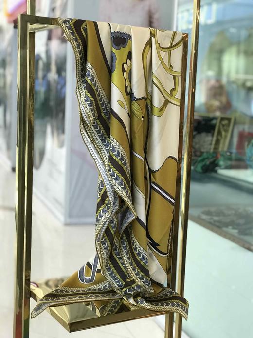 优品堂【雍容华贵】重磅桑蚕丝140*140方巾 商品图7